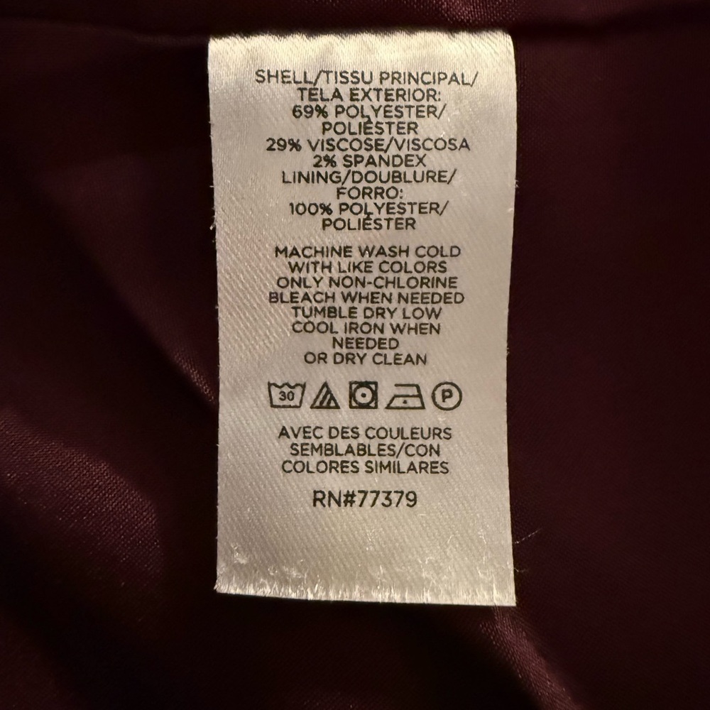 Ann Taylor Burgundy One Button Blazer - Picture 9 of 9